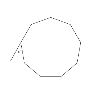 The Figure Above Shows A Regular 9 Sided Polygon What Is The Value Prepscholar Gre